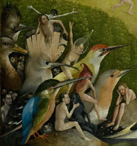 Trittico delle delizie - dipinto di Hieronymus Bosch - particolare del pannello centrale