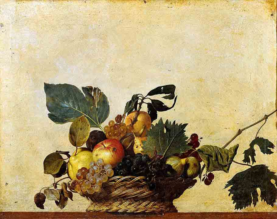 Canestra di frutta dipinto di Michelangelo Merisi alia Caravaggio