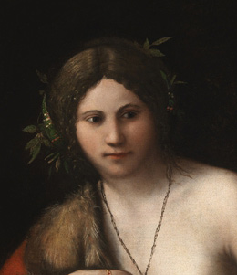 Ritratto di Angelica - particolare del dipinto di Dosso Dossi Angelica e Orlando Furioso