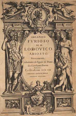 frontespizio edizione del 1585 del Orlando Furioso