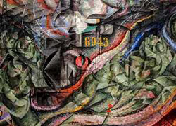 Dipinto di Umberto Boccioni dal titolo Addii del 1911