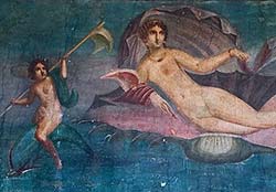 Nascita di Venere - Particolare affresco di Pompei