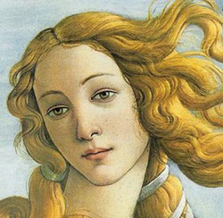 Immagine la Venere di Botticelli - dettaglio viso