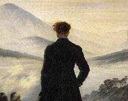 Il viaggiatore sopra il mare di nebbia - dipinto di Caspar David Friedrich