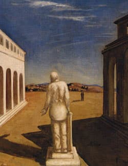 Dipinto di De Chirico dal titolo Piazza d’Italia