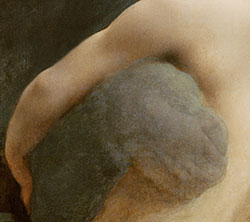 Giove e Io - dipinto di Correggio - particolare delle sembianze antropomorfe della nube