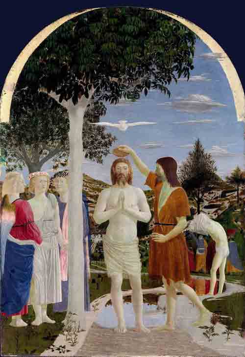 dipinto Battesimo di Cristo