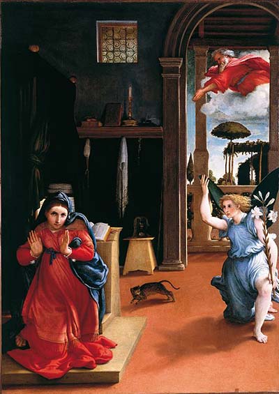 Annunciazione dipinto di Lorenzo Lotto