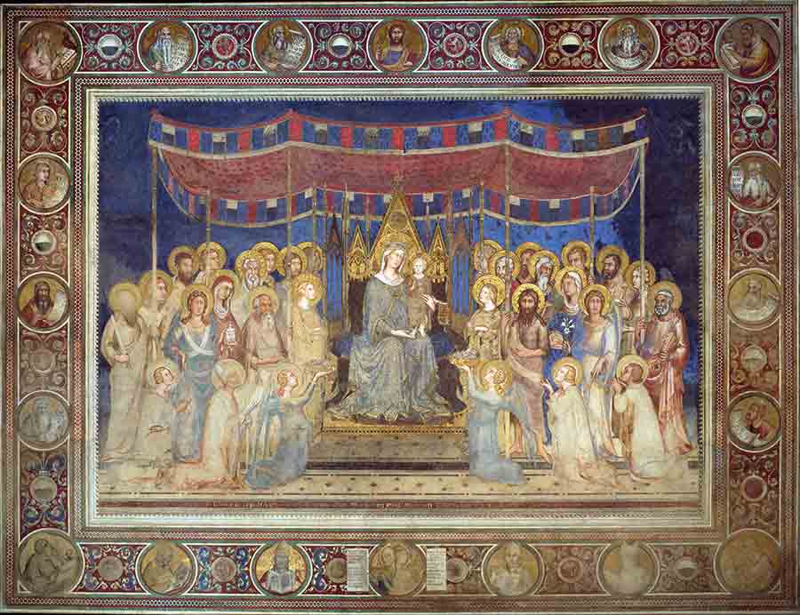 La Maestà affresco di Simone Martini