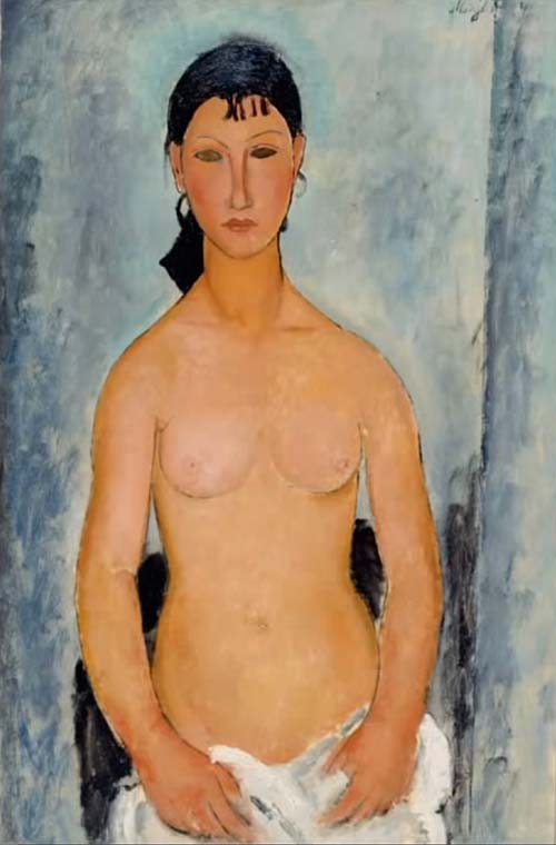 Nu debout - Elvira dipinto di Amedeo Modigliani