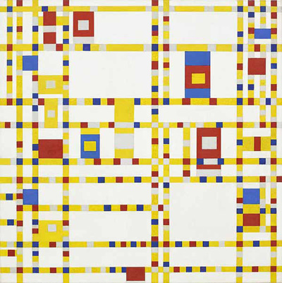 Broadway boogie woogie, dipinto di Piet Mondrian