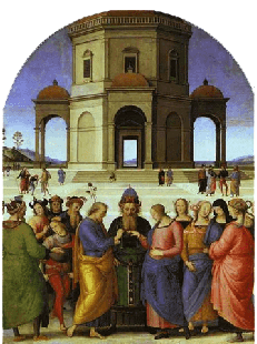 Sposalizio della Vergine - dipinto di Perugino