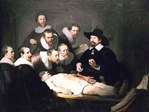 Analisi quadro: La lezione di anatomia del professor Tulp, olio su tela di Rembrandt