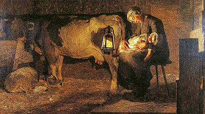 Le due madri, dipinto di Giovanni Segantini