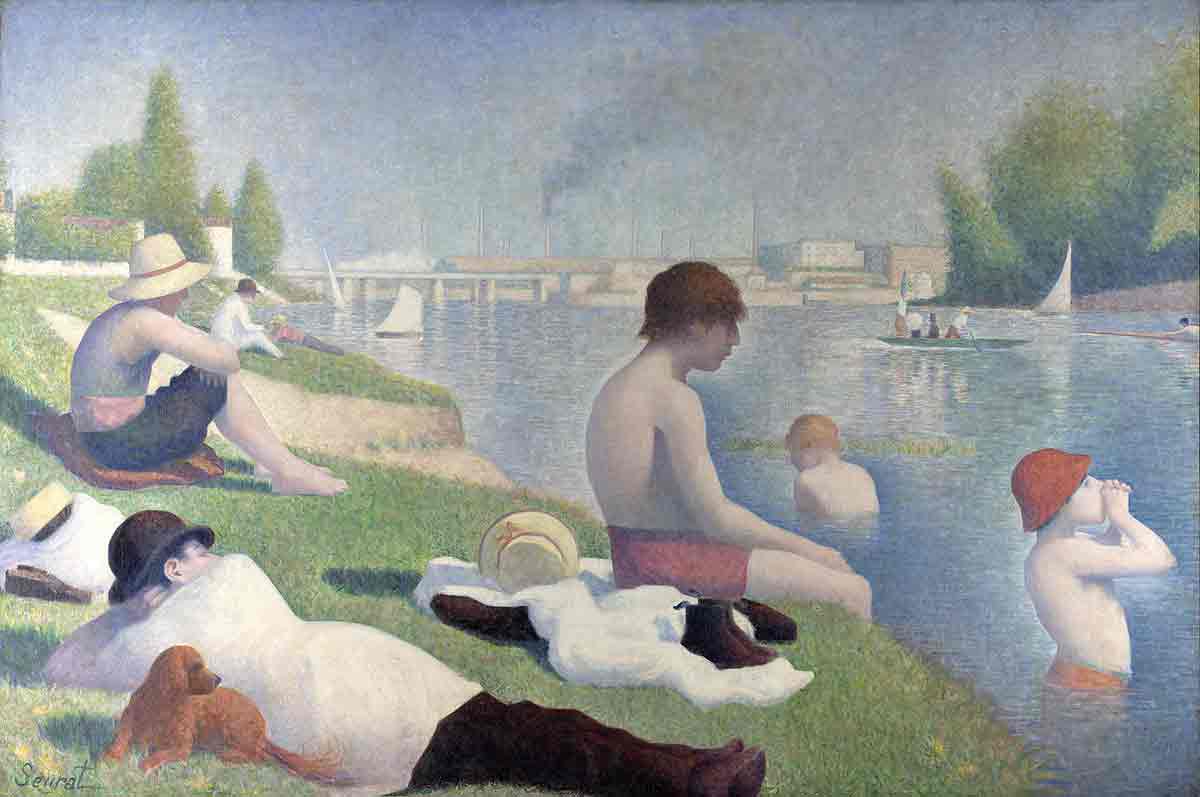 Une baignade a Asnieres, dipinto di Georges Seurat