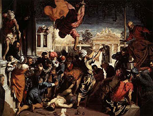Il miracolo dello schiavo dipinto di Tintoretto