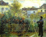 dipinto di renoir dal titolo - Monet dipinge in giardino