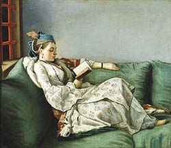 dipinto di Jean Etienne Lìotard dal titolo Ritratto di Maria Adelaide di Francia vestita alla turca