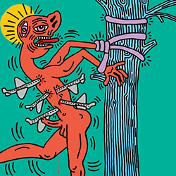 Saint Sebastian, opera di Keith Haring del 1984