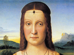 Ritratto di Elisabetta Gonzaga dipinto di Raffaello