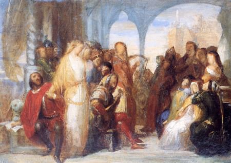 Scuola Siciliana - bozzetto di Michele Rapisardi, olio su carta intelata, 1854 Scuola Siciliana - bozzetto di Michele Rapisardi, olio su carta intelata, 1854