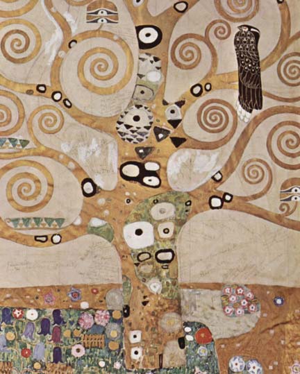 particolare dipinto di Gustav Klimt dal titolo Albero della vita