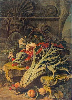 Ortaggi e frutta dipinto di Christian Berentz