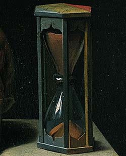 Particolare di Natura morta con teschio dipinto di Philippe de Champaigne