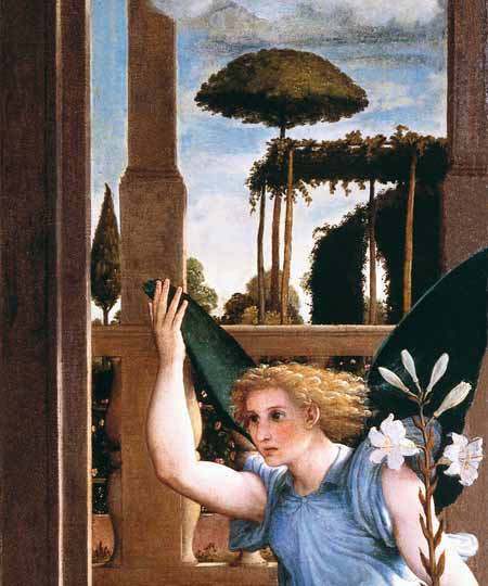 Annunciazione di recanati - Lorenzo Lotto - particolare del giardino