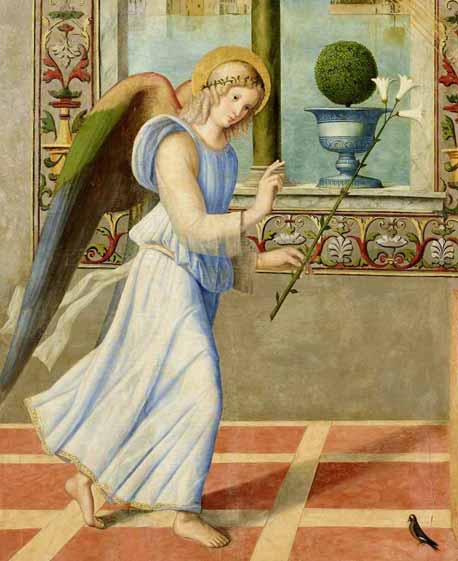 particolare dipinto di Francesco di Simone da Santacroce dal titolo Annunciazione