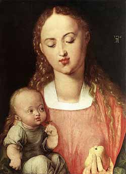 Vergine della pera dipinto di Albrecht Durer