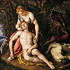 Angelica e Medoro, dipinto di Simone Peterzano, XVI sec. d.C.