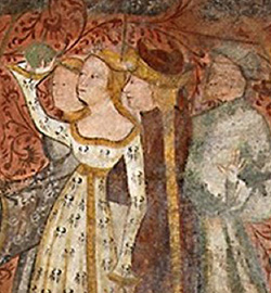 Particolare affresco di Castel Roncolo