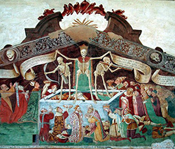 Affresco La signora del mondo - Oratorio dei Disciplini - Clusone