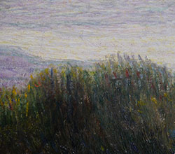 particolare dipinto di Pellizza da Volpedo, Paesaggio