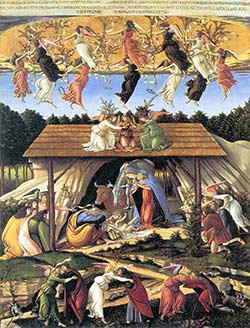 Dipinto di Sandro Botticelli dal titolo Natvità mistica