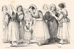 Illustrazione di Francesco Gonin raffigurante Bettina e Lucia