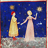 Beatrice e Dante - miniatura del sec. XIV
