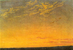 Evening dipinto di Caspar David Friedrich del 1824