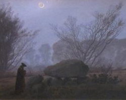 Dipinto di david Friedrich Caspar - A Walk at Dusk