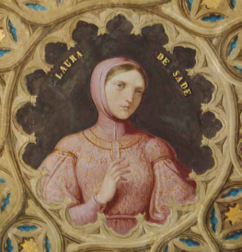 ritratto di Laura in un affresco di Villa Torlonia a Roma