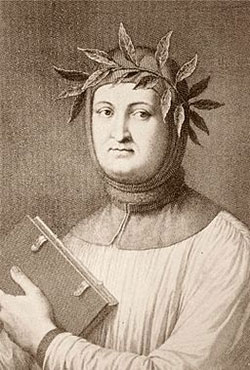 ritratto di Petrarca nell'incisione di Raffaello Morghen del 1822