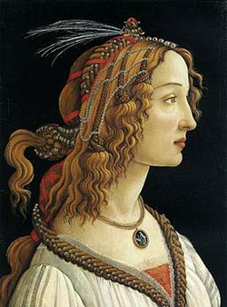Dipinto di Botticelli - Ritratto di Simonetta Vespucci