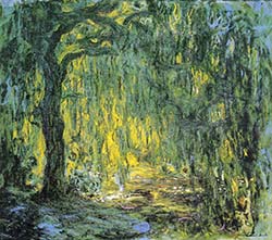 Dipinto di Monet dal titolo Salice piangente - 1918