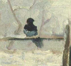 Particolare dipinto di Monet dal titolo La gazza
