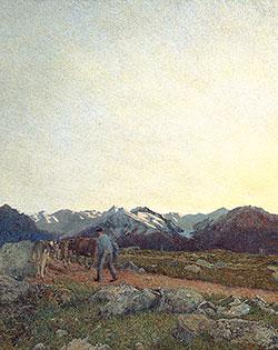 Vita dipinto di Giovanni Segantini raffigurante l’alba