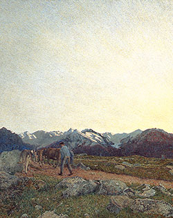 dipinto di Segantini, particolare