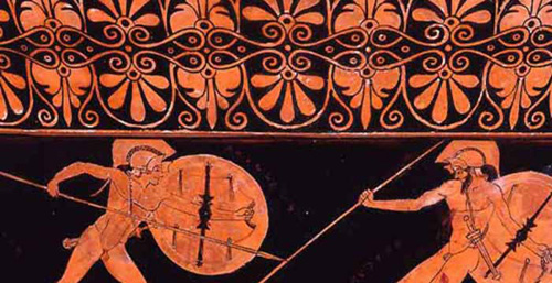 Immagine duello su vaso greco